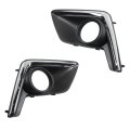 Fog Light Cover Pair For Subaru Crosstrek 2016 2017 Textured Black With Chrome Trim Dot Certified Su1038112 Su1039112 