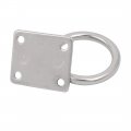 Uxcell 304 Stainless Steel 6mm Thickness Ring Square Shape Fixed Pad Eye Plate 2pcs