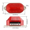 Baomain Industrial Signal Red Mini Warning Light Strobe Lamp Led-3051 Dc 24v 2w