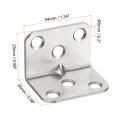 Uxcell 30 Pcs 90 Degree Right Angle Bracket 25mm Steel L Corner Brace With Self-tapping Screws For Furniture Board Cabinet