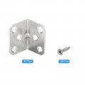 Uxcell 30 Pcs 90 Degree Right Angle Bracket 25mm Steel L Corner Brace With Self-tapping Screws For Furniture Board Cabinet