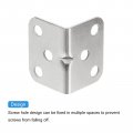 Uxcell 30 Pcs 90 Degree Right Angle Bracket 25mm Steel L Corner Brace With Self-tapping Screws For Furniture Board Cabinet