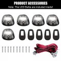Tresound Led Cab Roof Marker Lights For 03-16 Dodge Ram 1500 2500 3500 With 5 In 1 Wire Harness Smoked Lens 16 White Leds