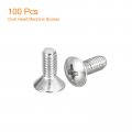Uxcell M4x8mm Oval Head Phillips Machine Screws 100pcs 304 Stainless Steel Slightly Raised Countersunk