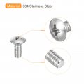 Uxcell M4x8mm Oval Head Phillips Machine Screws 100pcs 304 Stainless Steel Slightly Raised Countersunk