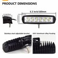 Auxtings 4 Pcs 6 Inch 18w Spot Led Work Light Bar For Jeep Off Road 4wd 4x4 Cabin Ute Suv Atv Truck Car Boat