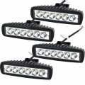 Auxtings 4 Pcs 6 Inch 18w Spot Led Work Light Bar For Jeep Off Road 4wd 4x4 Cabin Ute Suv Atv Truck Car Boat