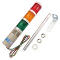 Baomain Industrial Signal Light Dc 12v Column Led Alarm Round Tower Indicator Continuous Warning Buzzer Red Green Yellow
