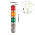 Baomain Industrial Signal Light Dc 12v Column Led Alarm Round Tower Indicator Continuous Warning Buzzer Red Green Yellow