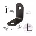 Uxcell 18pcs Angle Bracket Stainless Steel 30x30mm Black Corner Brace Fastener L Shaped Right Brackets Protector With Screws