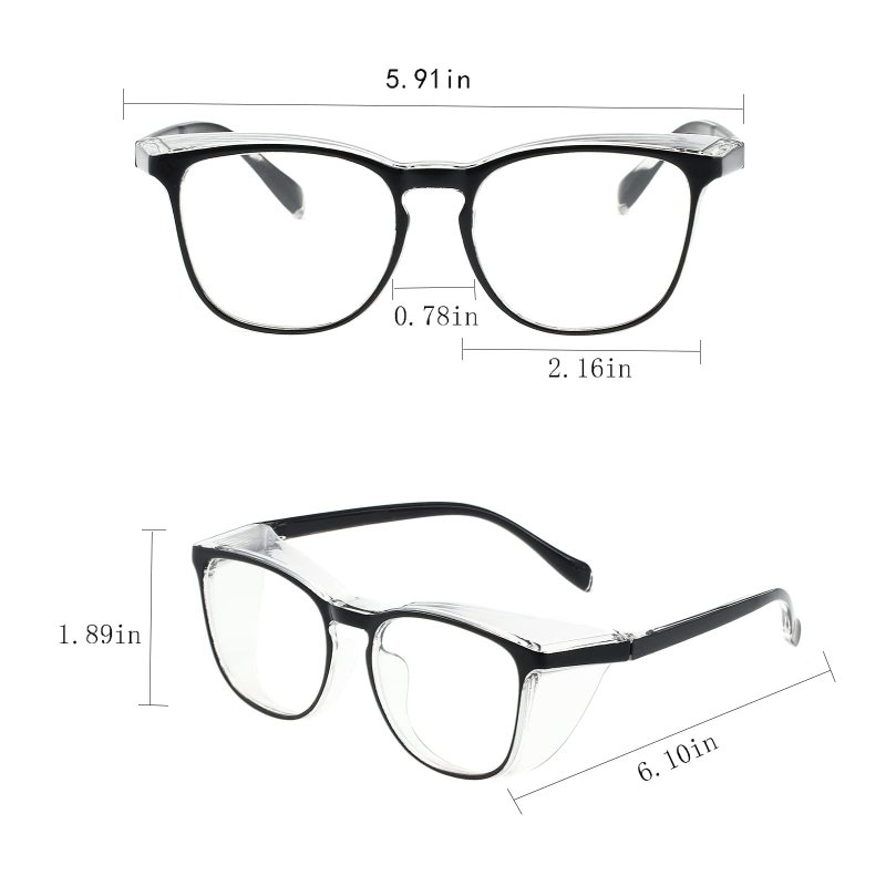 Anti Fog Safety Glasses 3 Pack With Side Shields Comfortable Eye Protection Goggles For Women Men Nurses Pink Black Blue