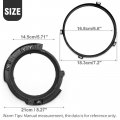 Hoypeyfiy 7 Inch Round Headlight Mounting Retaining Bracket Ring Set Replacement For Jeep Wrangler Jk 2007-2017 Front Left And