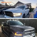 Adiil Switchback White Ameber Led Side Mirror Marker Turn Signal Light Drl Assembly Compatible With Dodge Ram 1500 2500 3500