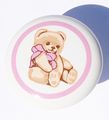 Genuine White Porcelain 1-1 2 Drawer Cabinet Pull Knob Teddy Bear In Pink 1 Set Of 4 Knobs 