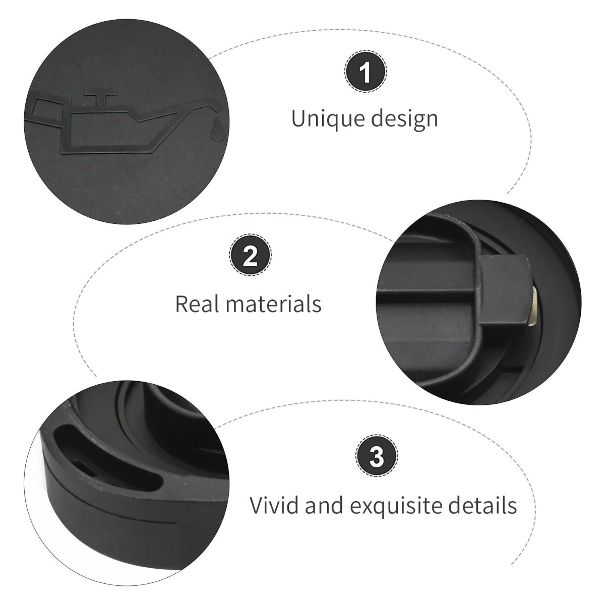 Hoypeyfiy Engine Oil Filler Cap 11127560482 Replacement For Bmw 128i 325i 328i 528i 535i 540i 545i 550i 650i 740i X3 X5 3 0si
