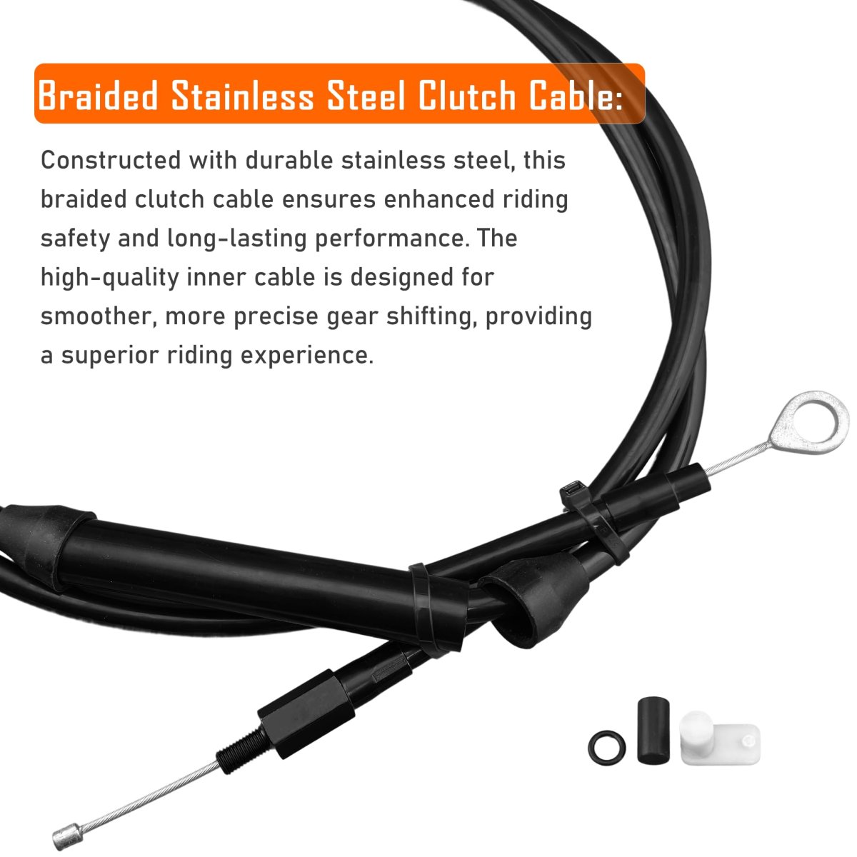 12 In Black Stainless Handlebar Cable Kit Brake Line Clutch And Electronic Throttle For 2011 To 2015 H D Softail With Abs