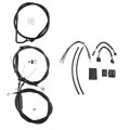 Smt- H-d Motorcycle 12 Black Stainless Handlebar Cable Kit Brake Line Clutch Electronic Throttle For 2011-2015 Softail With Abs 