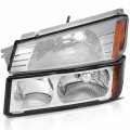 Aintier Headlight Assembly For Chevrolet Avalanche 1500 2500 2002-2006 With Body Cladding Model Only Headlamp Replacement