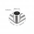 Uxcell Rail Elbow Fitting 90 Degree 3-way Zinc Alloy Pipe Connector Brushed For 25mm 1 Od Handrail Railing