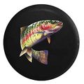 Pike Outdoors Rainbow Trout Leaped Out Of The Lake Fish Fishing Spare Tire Cover Fits Suv Camper Rv Accessories 26-27 5 In 