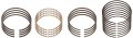 Hastings 2c6147 4-cylinder Piston Ring Set 
