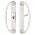 Rockwell Security Sonoma Patio Sliding Door Center Keylock Handle Set White Finish Fits 1-3 4 Inch Thick Doors With 3-15 16 