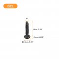 Uxcell 2 X 3 8 Phillips Pan Head Self-tapping Screw 100pcs 304 Stainless Steel Round Wood Full Thread Black