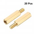 Uxcell 20pcs M3 15 6mm Female Male Thread Brass Hex Standoff Spacer Screws Pcb Pillar