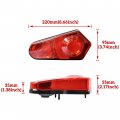 Sautvs Red Tail Lights Housing For Polaris Sportsman Rzr Ace 05-23 Rear Brake Stop Lamp Lense Cover 450 500 800 2005-2023