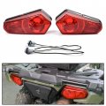 Sautvs Red Tail Lights Housing For Polaris Sportsman Rzr Ace 05-23 Rear Brake Stop Lamp Lense Cover 450 500 800 2005-2023