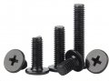M5x14mm Cross Recess Wafer Head Machine Screws Cm Pancake With Type-h Recessed Stainless Steel Plating Blackening 20 Pieces