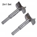 Uxcell Forstner Wood Boring Drill Bits 38mm 40mm Dia Hole Saw Carbide Alloy Steel Tip Round Shank Cutting For Hinge Plywood