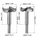 Uxcell Forstner Wood Boring Drill Bits 38mm 40mm Dia Hole Saw Carbide Alloy Steel Tip Round Shank Cutting For Hinge Plywood