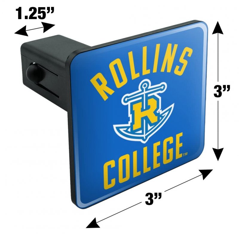 Rollins College Tars Logo Tow Trailer Hitch Cover Plug Insert 1 25 In Receiver Heavy Duty Abs Plastic Resin Top Modern Style
