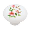 Hummingbird Roses Decorative High Gloss Ceramic Drawer Knob 