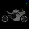 Slickmod 17 Rim Size Motorcycle Reflective Wheel Stripes Kit 2 Wheels Rims Coverage Premium Stickers Pack High Visibility 1 