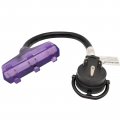 Parkworld 885880d Rv 30a To 15a Tri Outlet Household Adapter Cord 125v Male With Handle Tt-30p 3 5-15r Female Lighted 1 5 Ft