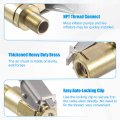 X Autohaux Air Chuck Kit With Clip Adapter Brass Locking Tire Inflator Nozzle Connect For Most Pressure Gauge Inflators Gauges