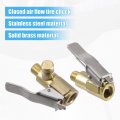 X Autohaux Air Chuck Kit With Clip Adapter Brass Locking Tire Inflator Nozzle Connect For Most Pressure Gauge Inflators Gauges