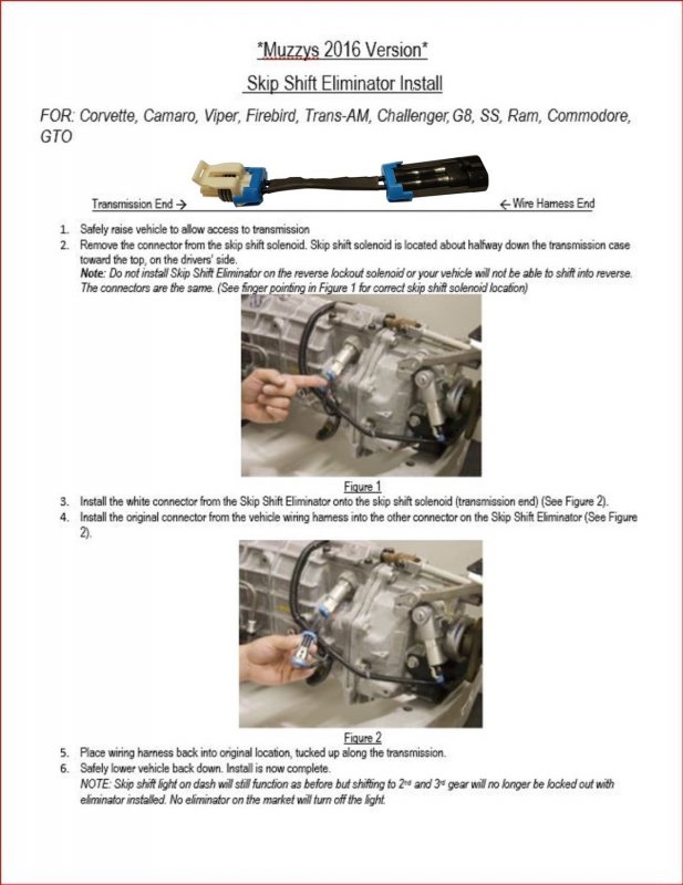 Skip Shift Eliminator Cags Bypass Kit For Viper 5th Gen 2013 To 2017