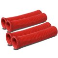 Auto Dynasty High Temperature Spark Plug Wire Boot Protect Sleeve Cover For 4 Cyl Red 