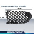 Fog Light Cover Front Right Side For Jaguar F-pace First Edition 2017 Fit Submodel R-sport S 2017-2020 Models With Open Mesh