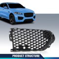 Fog Light Cover Front Right Side For Jaguar F-pace First Edition 2017 Fit Submodel R-sport S 2017-2020 Models With Open Mesh