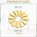 10pcs Cabinet Knob Backplate 0 94 Inch Lotus Leaf Shape Radial Brass Washers Classical Furniture Decoration Gasket For Drawer