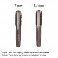 Uxcell Metric Hand Tap M10 Thread 1 Pitch 3 Straight Flutes H2 Alloy Tool Steel Bottom Er Screw Tap Set Tapping Tools For