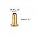 Uxcell Hollow Rivet 3mm X 8mm Through Hole Copper Rivets Grommets Double-sided Circuit Board Pcb 200pcs