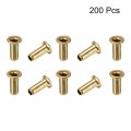 Uxcell Hollow Rivet 3mm X 8mm Through Hole Copper Rivets Grommets Double-sided Circuit Board Pcb 200pcs