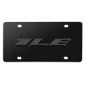 Chevrolet Camaro 1le 3d Gunmetal Gray Logo On Black Stainless Steel License Plate Official Licensed 