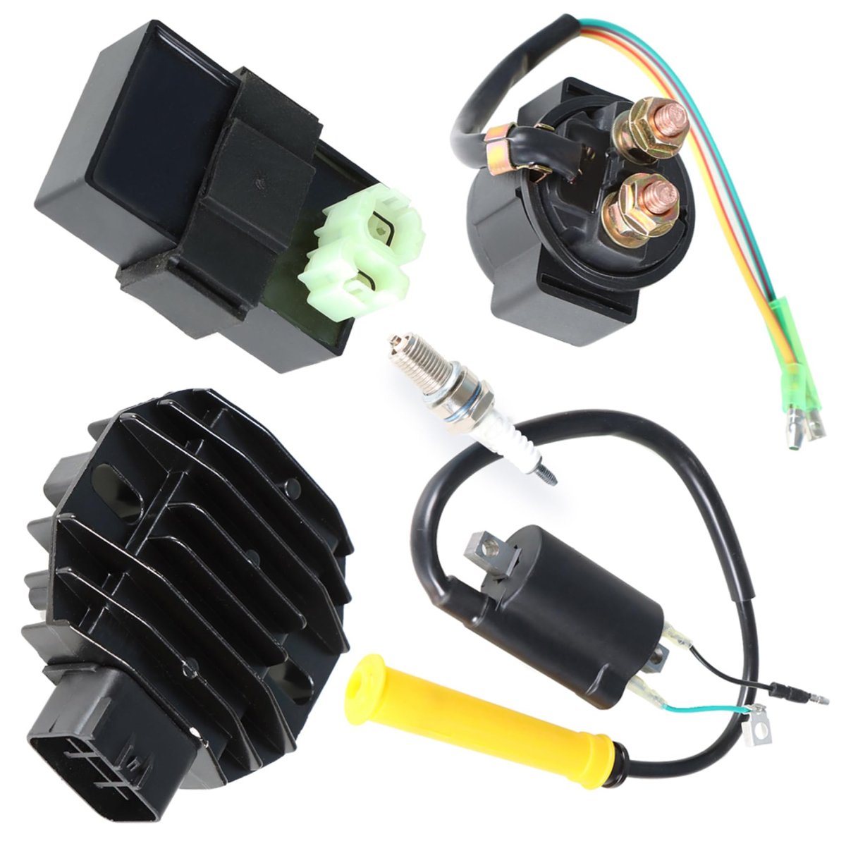 Spark Plug Cdi Ignition Coil Starter Relay Rectifier Kit For Honda Sportrax 400 Trx400ex 2x4 Replacement 30500-hn1-003