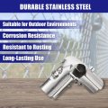 Uxcell Structural Pipe Connector Joint Clamps 90 Degree 3 Way 10 Set Stainless Steel Corner Fitting End Rails Clamp Fit Od 1